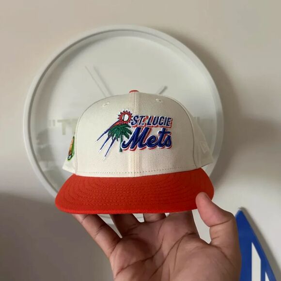 New Era Port ST.Lucie Mets Two Tone Fitted Size 7 5/8 - Picture 1 of 5